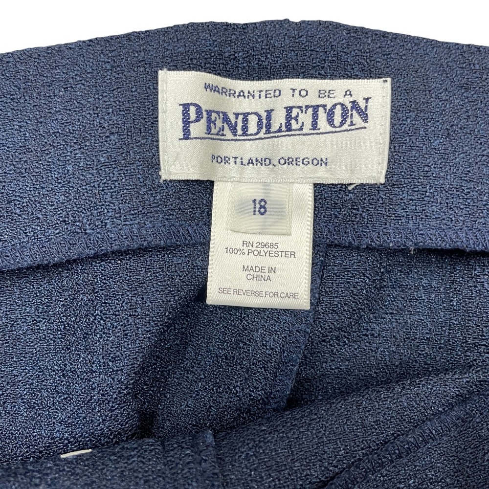 Pendleton 18‎ 100% Polyester Zipper Pockets Pleat… - image 2